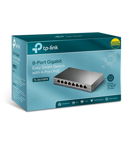 8-Port Gigabit Desktop PoE Easy Smart Sw