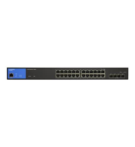 24-PORT MANAGED GE POE+ SWITCH 4 10G SFP