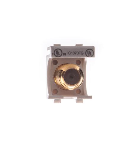 MODULE, F-TYPE, GOLD PLATED, 25 PK WHITE