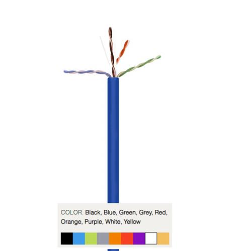 6E04UPBL3N CAT6E PLENUM 600MHz BLUE