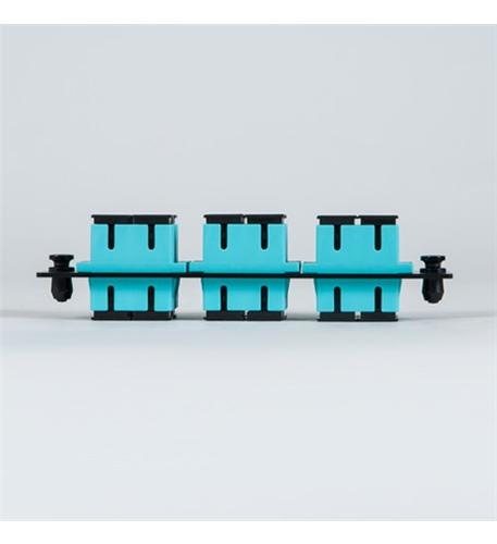 Adapter Panel, 6 Duplex SC, 12F, Aqua MM