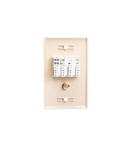FACEPLATE, IDC, VOICE DATA, F-TYPE, IV