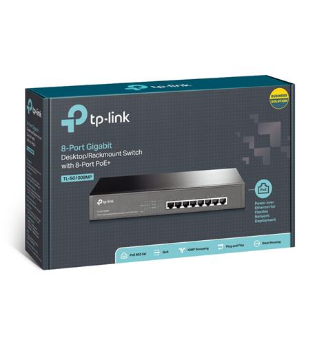 8-Port Gigabit Desktop w/8-POE Switch