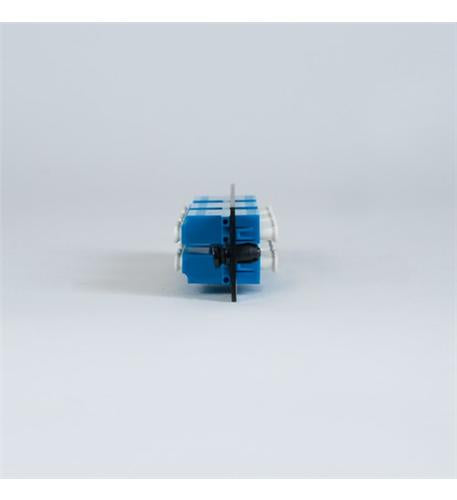 ADAPTER PANEL, 6 QUAD LC, 24F, BLUE, SM
