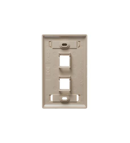 FACEPLATE, ID, 1-GANG, 2-PORT, IVORY