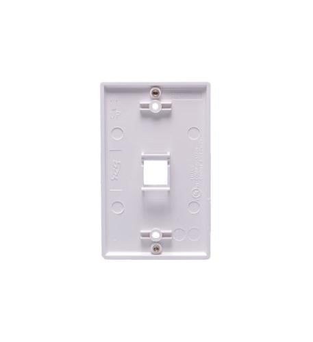 WALL PLATE, PHONE, FLUSH, 1-PORT, WHITE