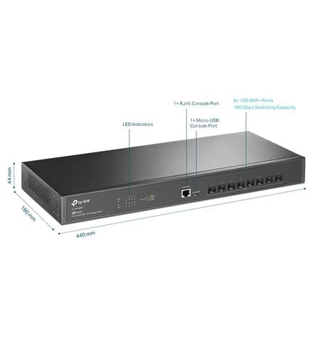8-Port 10GE SFPplus L2plus Mnged Switch