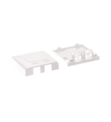 SURFACE MOUNT BOX, ELITE, 2-PORT, WHITE