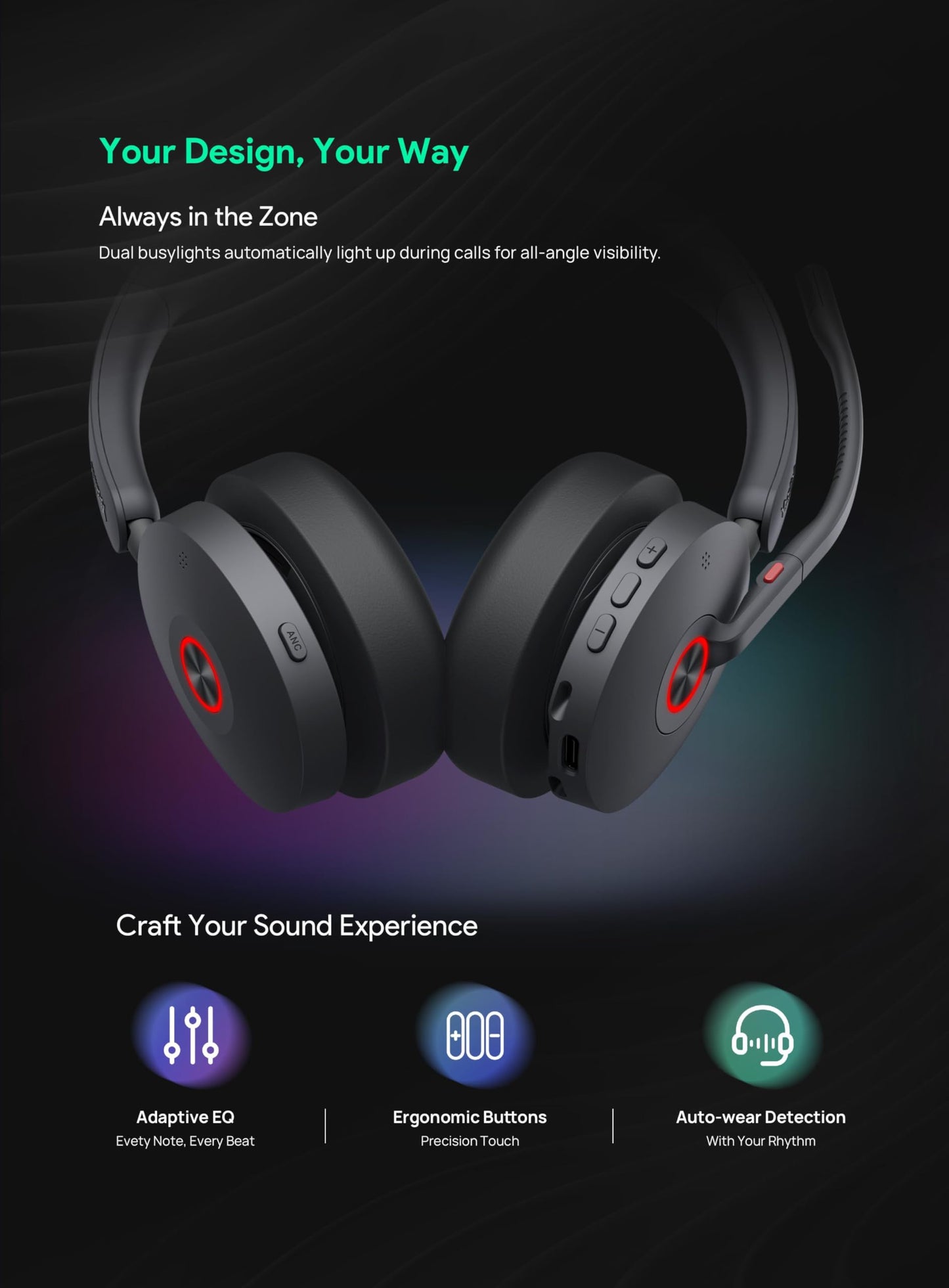Yealink BH74 Teams Wireless Bluetooth Headset USB