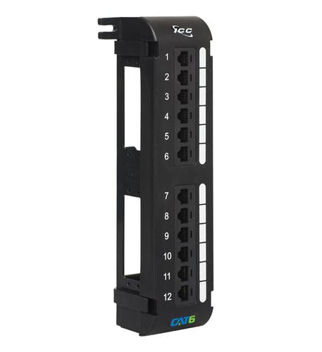 PATCH PANEL, VERT, CAT 6, 12-PORT, 6 PK