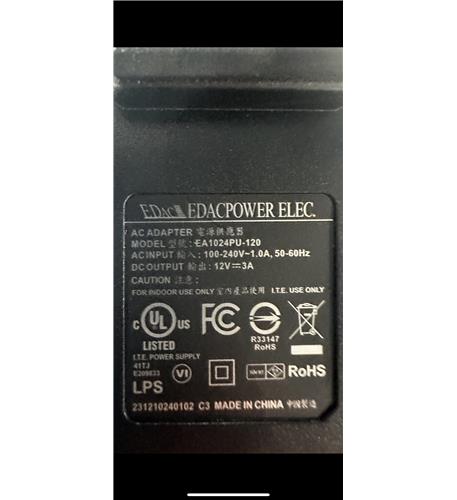 2900A or E POWER ADAPTER FOR USA