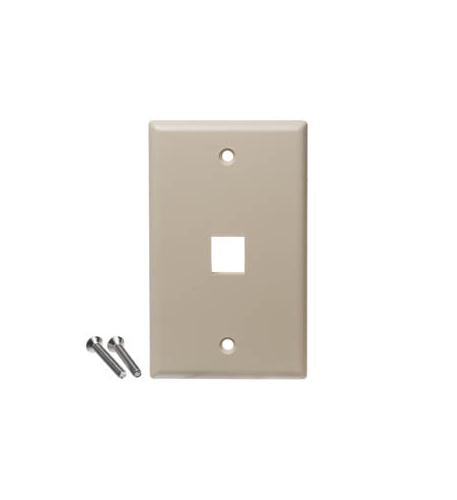 FACEPLATE, FLAT,1-GANG,1-PORT, 25PK, IV
