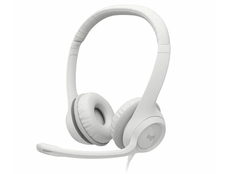 Logitech H390 Wired Headset for PC/Laptop, Off-white - headset