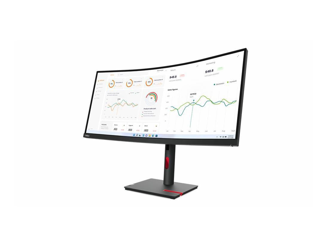 T34w-30, 34 inch WQHD Curved Docking monitor with LTS stand with phone slot
