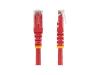 StarTech.com 1ft CAT6 Ethernet Cable, 10 Gigabit Molded RJ45 650MHz 100W PoE Patch Cord, CAT 6 10GbE UTP Network Cable with Strain Relief, Red, Fluke Tested/Wiring is UL Certified/TIA - Category 6 - 24AWG (C6PATCH1RD) - patch cable - 1 ft - red