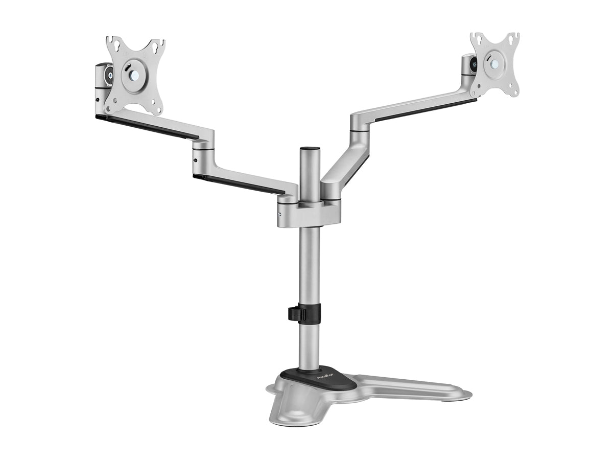 ErgoReach EP11 Premium Aluminum Dual-Screen Monitor Stand, Supports up to Two 32Displays, 17.6 lb Per Screen- VESA 75x75