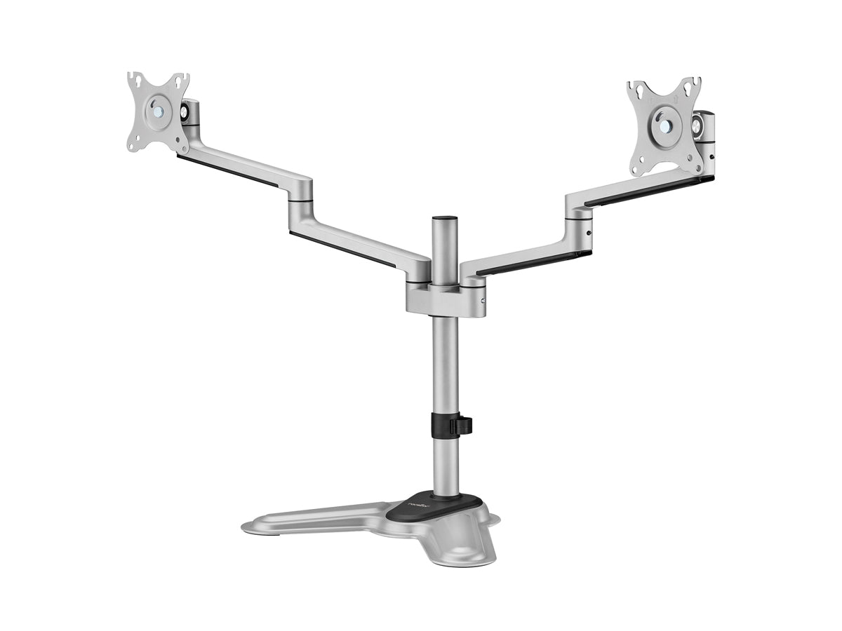 ErgoReach EP11 Premium Aluminum Dual-Screen Monitor Stand, Supports up to Two 32Displays, 17.6 lb Per Screen- VESA 75x75