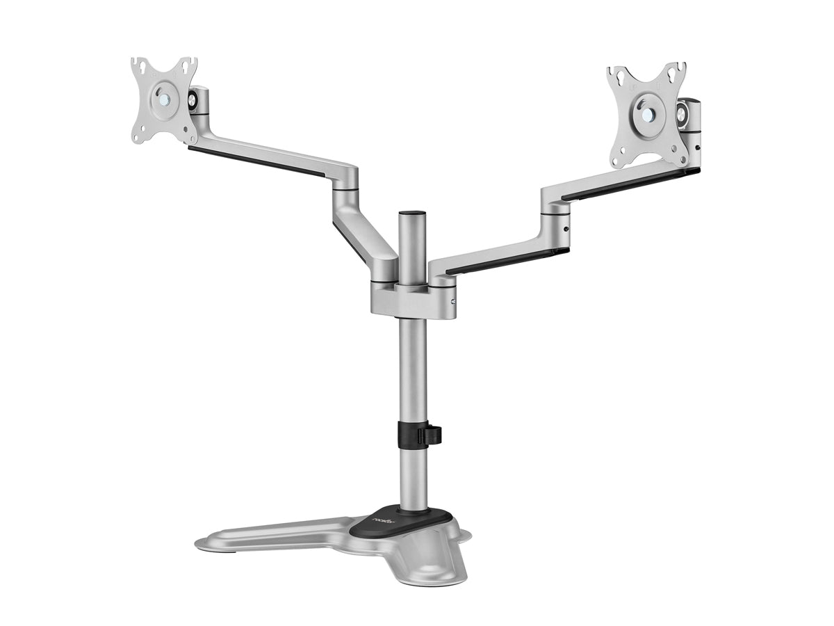ErgoReach EP11 Premium Aluminum Dual-Screen Monitor Stand, Supports up to Two 32Displays, 17.6 lb Per Screen- VESA 75x75