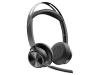 Poly Voyager Focus 2 Microsoft Teams Certified USB-C-C Headset +USB-C/A Adapter +Charging Stand WW