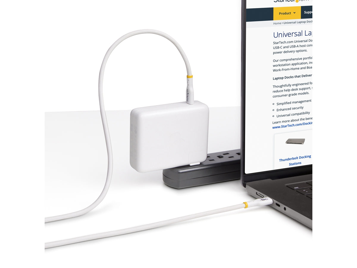 StarTech.com 3ft USB C Charging Cable, USB-IF Certified USB-C Cable, 240W - USB-C cable - 24 pin USB-C to 24 pin USB-C - 3 ft