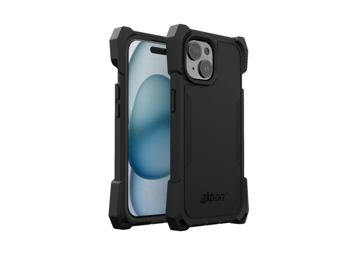 iPhone 15 case with glass screen protector