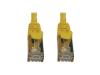 Eaton Tripp Lite Series Cat6a 10G Snagless Shielded Slim STP Ethernet Cable (RJ45 M/M), PoE, Yellow, 3 ft. (0.9 m)