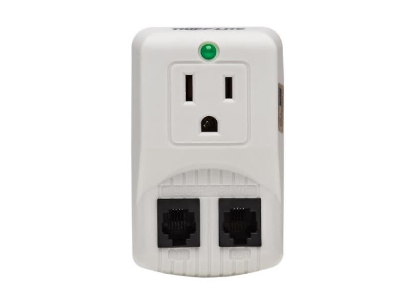 Eaton Tripp Lite Series Protect It 1-Outlet Portable Surge Protector, Direct Plug-In, 750 Joules, Tel/Modem Protection