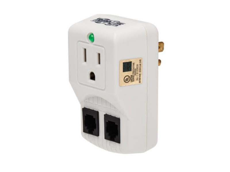 Eaton Tripp Lite Series Protect It 1-Outlet Portable Surge Protector, Direct Plug-In, 750 Joules, Tel/Modem Protection