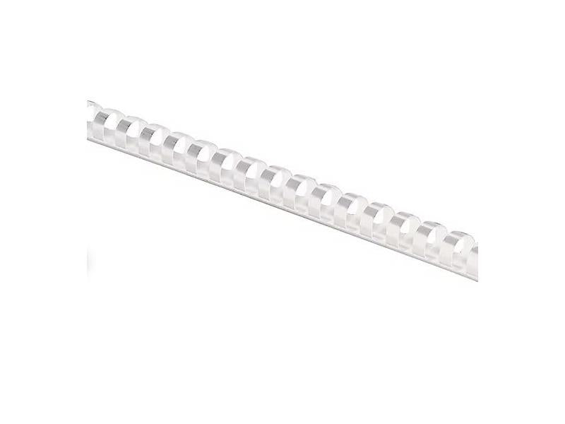 BINDING COMBS PLASTIC - WHITE 1/2IN 100P