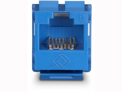 CAT6 Keystone Jack - Unshielded, 110 Punchdown Type, TAA, Blue