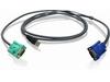 Bonded KVM Cable, USB, VGA, 6 feet