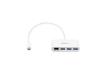 3 Port USB C Hub with Gigabit Ethernet - USB-C to 3x USB-A - USB 3.0 Hub (5Gbps) - White
