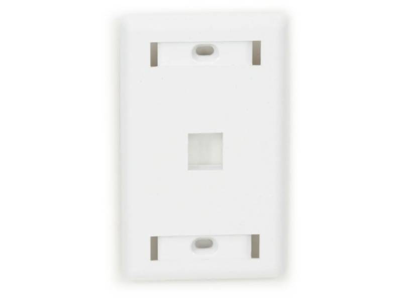 Keystone Wallplate - Single-Gang, 1-Port, White