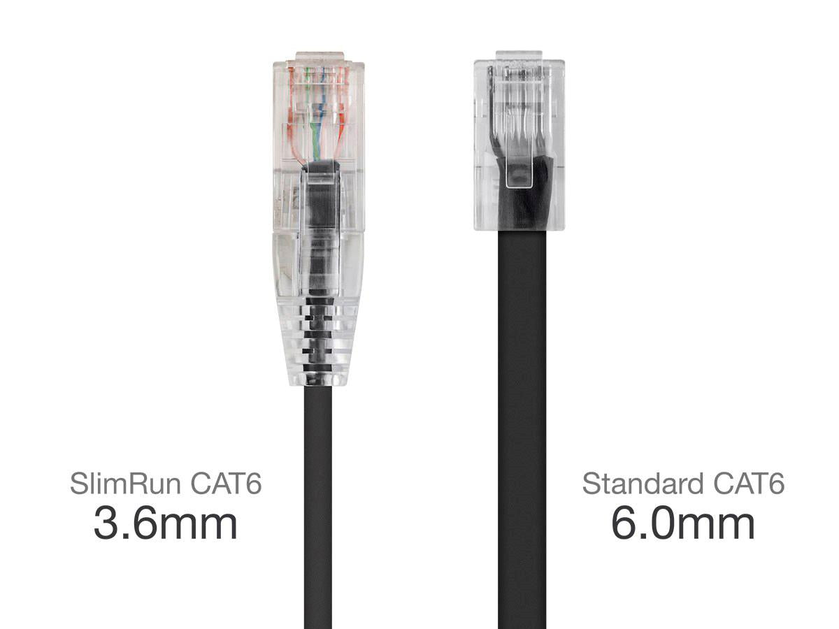 SLIMRUN CAT6 UTP CABLE-10FT BLACK