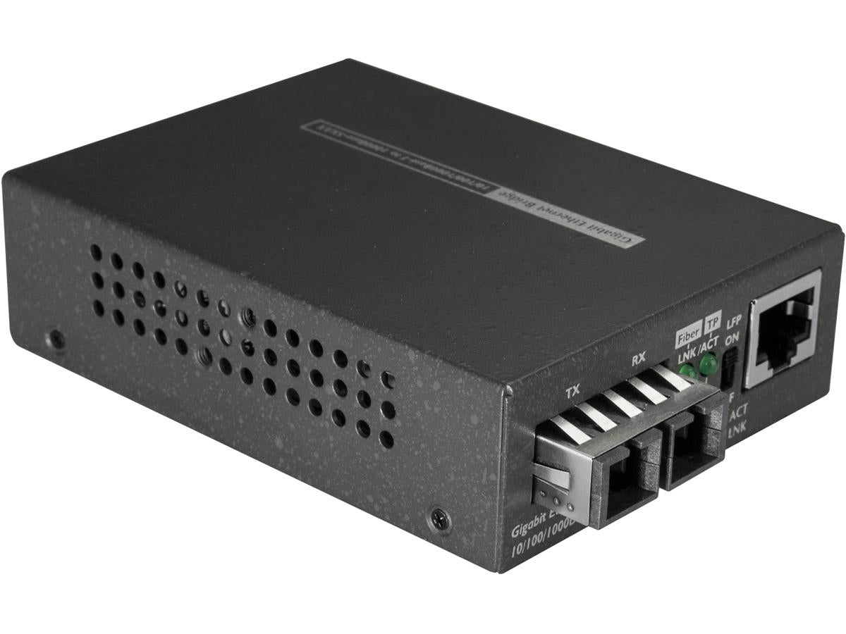StarTech.com Multimode SC Fiber Media Converter for 10/100/1000 Network, 550m Range, Gigabit Ethernet, 850nm, Full Duplex Gigabit Ethernet Media Converter, Fiber Optic Media Converter - Ethernet Over Fiber (MCMGBSCMM055) - fiber media converte