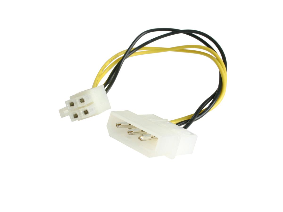 StarTech.com 6in LP4 to P4 Auxiliary Power Cable Adapter - LP4 to 4 pin ATX - Molex to P4 Adapter - LP4 to P4 (LP4P4ADAP) - power adapter - 4 pin internal power (5V) to 4 pin ATX12V - 6 in