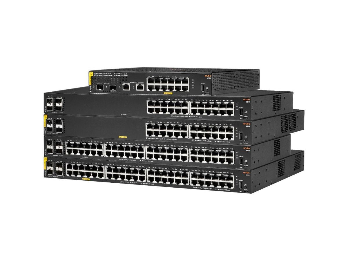 HPE Aruba 6100 24G 4SFP+ Switch - switch - 28 ports - managed - rack-mountable