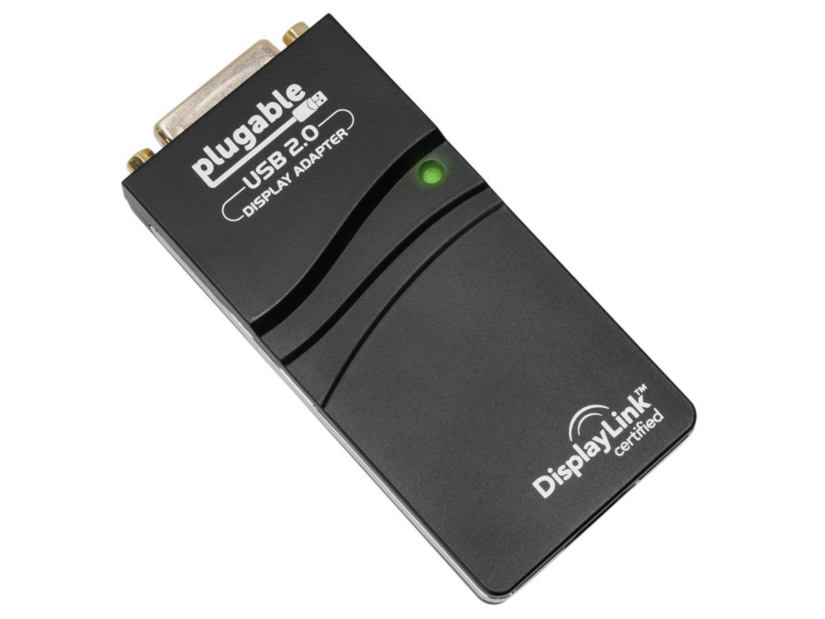 Plugable USB 2.0 to DVI/VGA/HDMI Video Graphics Adapter for Multiple Monitors up to 1920x1080 Supports Windows 11, 10, 8.1, 7, XP