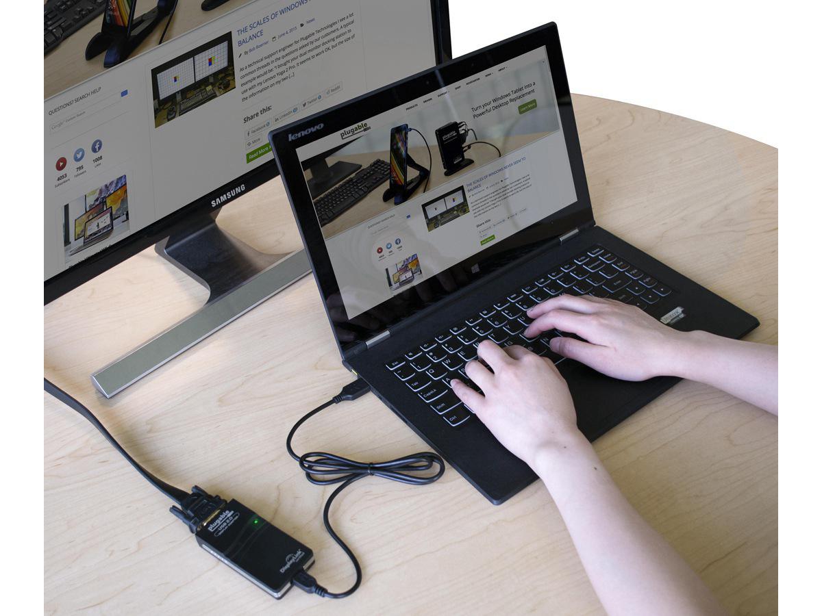 Plugable USB 2.0 to VGA Video Graphics Adapter for Multiple Monitors up to 1920x1080 Supports Windows 11,10, 8.1, 7, XP, and Mac