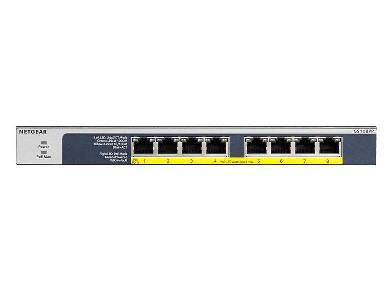 8-Port PoE/PoE+ Gig Unmanaged Switch