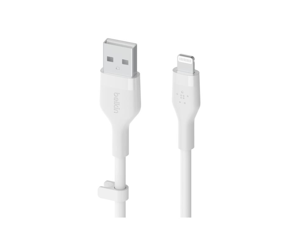 USB-A TO LTG, SILICONE, 2M, WHT