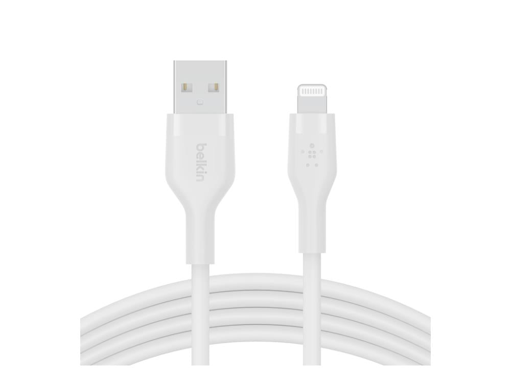 USB-A TO LTG, SILICONE, 2M, WHT