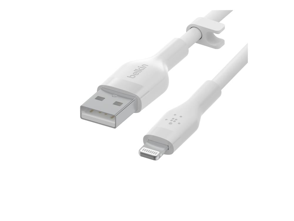 USB-A TO LTG, SILICONE, 2M, WHT