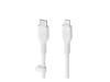 USB-C TO LTG, SILICONE, 2M, WHT