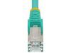 StarTech.com 35ft LSZH CAT6a Ethernet Cable, Aqua, 10 Gigabit Snagless RJ45 100W PoE Patch Cord, CAT 6A 10GbE 27AWG S/FTP Network Cable w/Strain Relief, Fluke Tested/ETL - Low Smoke Zero Halogen Category 6A (NLAQ-35F-CAT6A-PATCH)