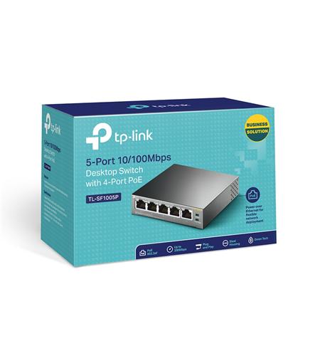 5-Port 10/100Mbps Switch 4-Port PoE