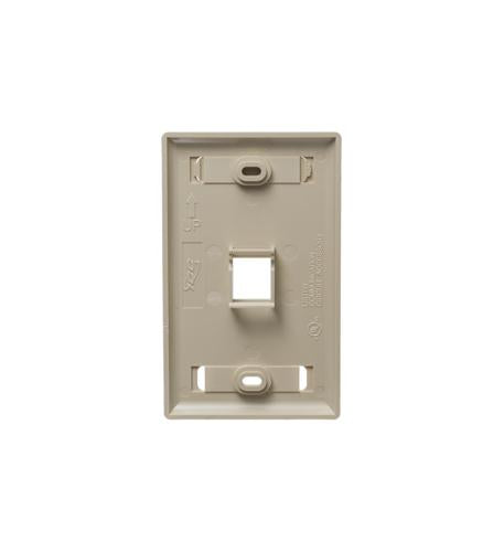 FACEPLATE, ID, 1-GANG, 1-PORT, IVORY