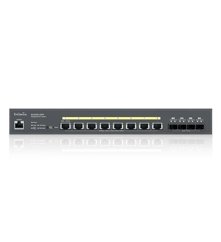 10-Gigabit 8-port PoE++ layer 2+ switch