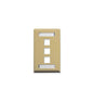 FACEPLATE, ID, 1-GANG, 3-PORT, IVORY