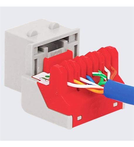 MODULE, CAT 6, EZ, 400 PK, No JackEZ, WH